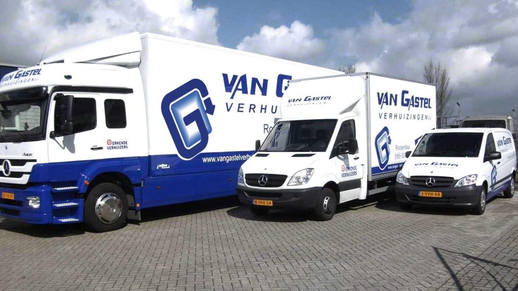 Wagenpark van Van Gastel Verhuizingen, verhuisexpert in de winter gespecialiseerd in winterverhuizingen